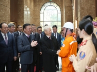 Tổng Bí thư Nguyễn Phú Trọng chúc Tết Đảng bộ, chính quyền và nhân dân Thủ đô Hà Nội 
