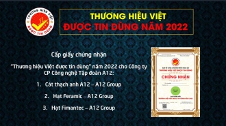 Cấp chứng nhận "Thương hiệu Việt được tin dùng" cho Công ty CP Công nghệ Tập đoàn A12