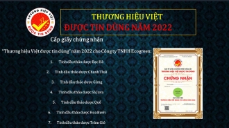 Cấp chứng nhận "Thương hiệu Việt được tin dùng" cho Công ty TNHH Ecogreen