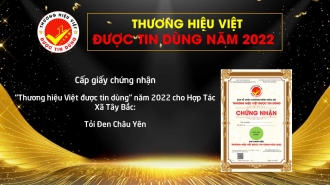 Cấp chứng nhận "Thương hiệu Việt được tin dùng" cho Hợp Tác Xã Tây Bắc