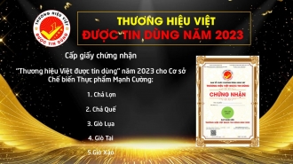 Cấp chứng nhận "Thương hiệu Việt được tin dùng" cho Cơ sở Chế biến Thực phẩm Mạnh Cường